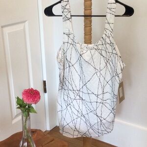 White and Black Patterned Women's Top by Habitat